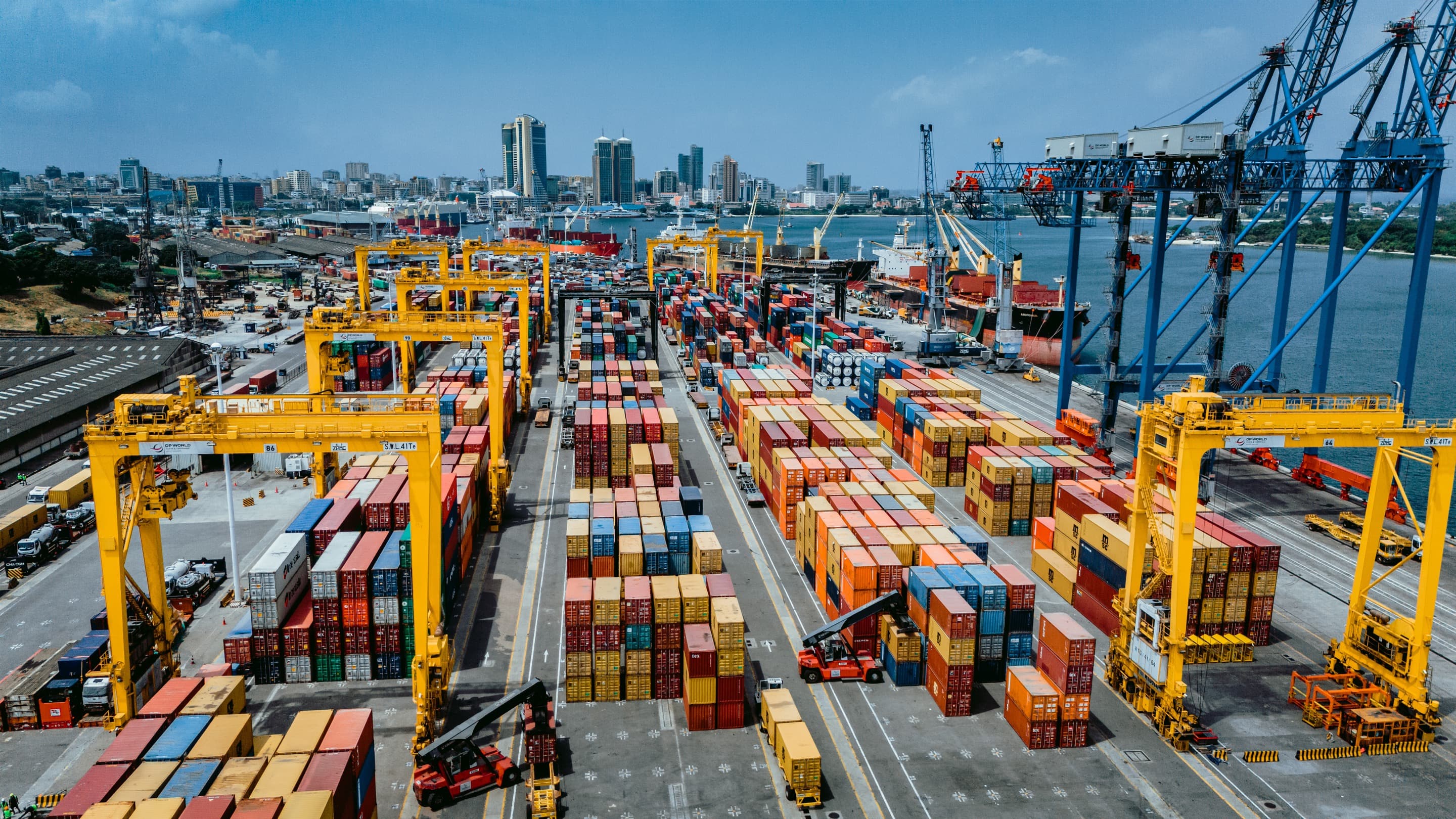 Container terminal at the Dar es Salaam office network